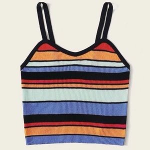 Cropped Rainbow tank top🌈